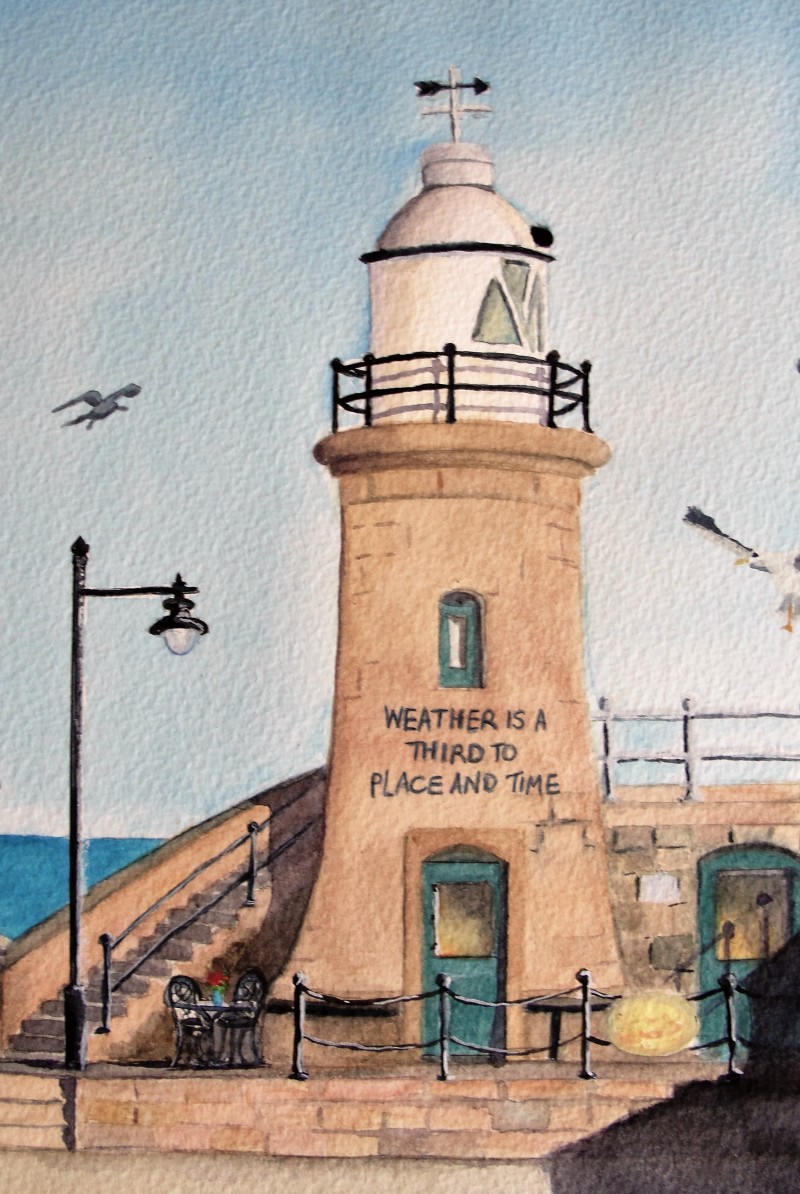 Folkestone Harbour Lighthouse -  A4 Print - £25
