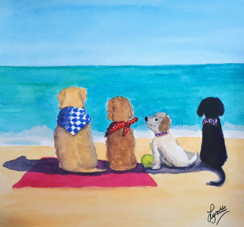 Beach Dogs Card