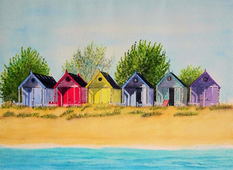Mersea Island Beach Huts - Original £120/Print £50