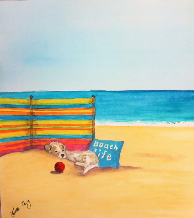 Beach Snoozing - Original £30