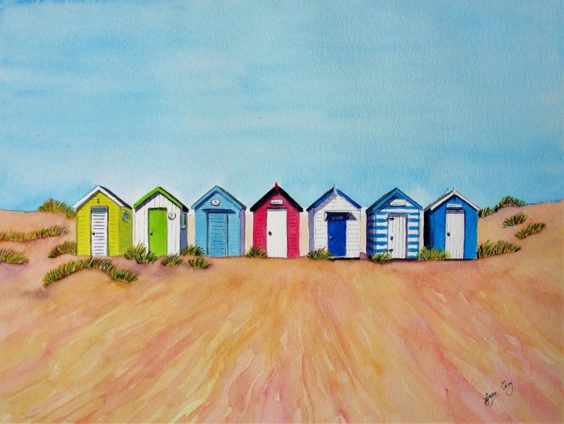 Beach Huts & Golden Sands Print £25