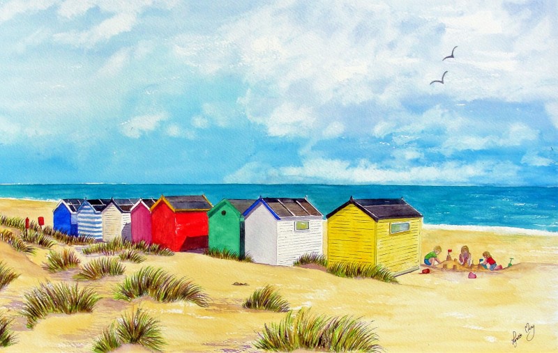 Sandcastles and Beach Huts Card
