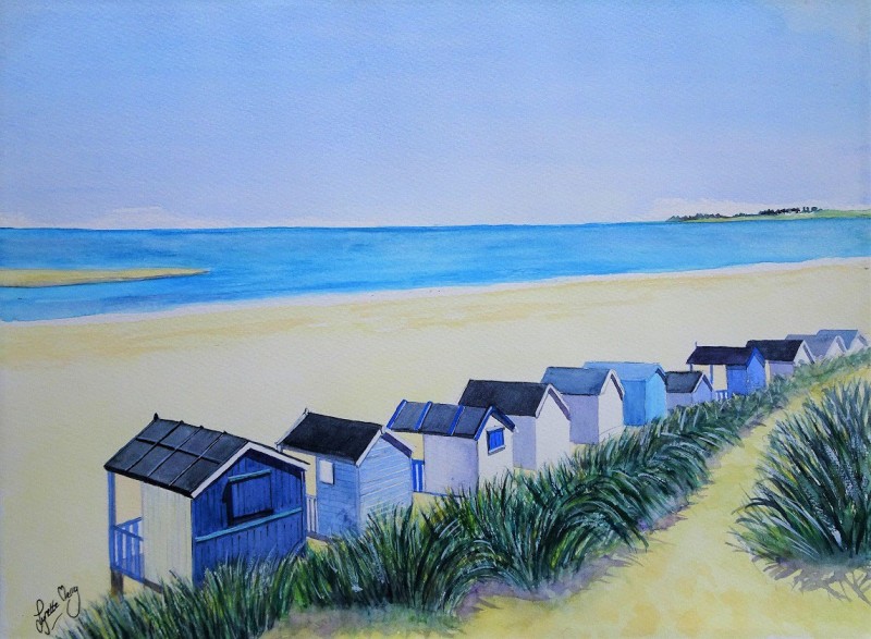 Blue & White Wells Beach Huts - Original £75