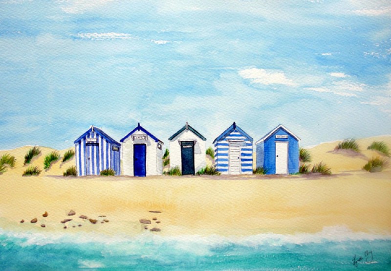 Southwold Blue & White Huts - OUT OF STOCK